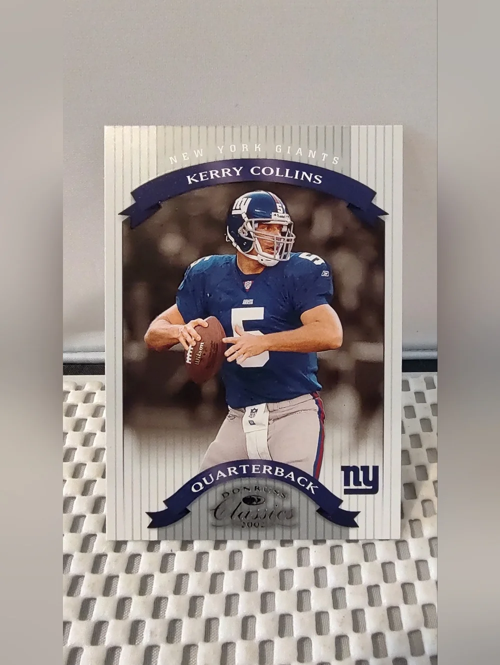 New York Giants Kerry Collins Football Trading Card 2002